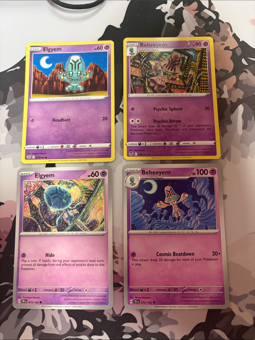 Elgyem & Beheeyem Evolution Lot | 4 Pokémon Cards | ✨5/$25✨